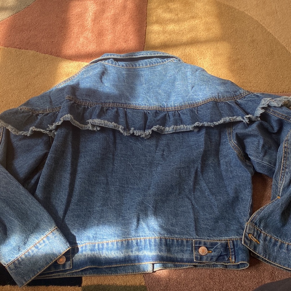 Jean Jacket with Ruffles - Picture 3 of 8